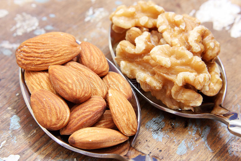 almonds and walnuts